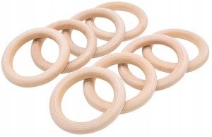 Drewniane kółko do MAKRAMY Karnisza Aniołków 75mm 10szt