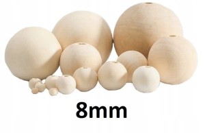 Korale kulki drewniane DIY rękodzieło 8mm 100szt