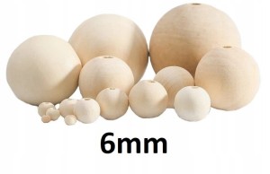 Korale kulki drewniane DIY rękodzieło 6mm 300szt