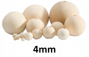 Korale kulki drewniane DIY rękodzieło 4mm 300szt