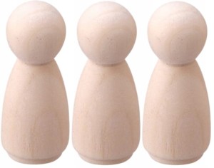 Pionki drewniane figurki ludziki ONA DIY 53mm 3szt