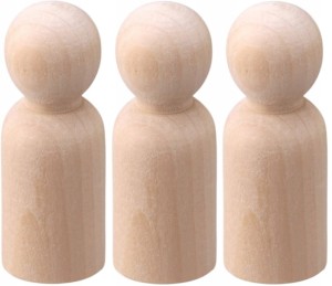 Pionki drewniane figurki ludziki ON DIY 33mm 3szt