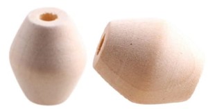 Drewniany Diament Koralik DIY Rękodzieło 20mm 3szt