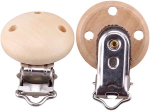 Drewniany klips zawieszka do smoczka DREWNO 30mm