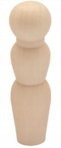 Pionek drewniany figurka ONA FIT LASKA DIY 1szt