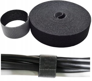 Taśma opaska rzep rzepowa organizer kabli 10mm 3m