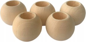 Korale kulki drewniane duży otwór DIY 12mm 50szt