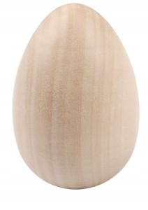 Drewniana figurka JAJKO DIY Rękodzieło 55mm 1szt