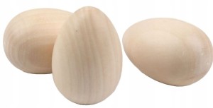 Drewniane figurki JAJKO DIY Rękodzieło 33mm 3szt