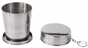 Kubek Turystyczny Składany 250ml Stal Nierdzewna