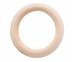 Kółka ringi drewniane DIY rękodzieło do makramy aniołków 40mm 10szt