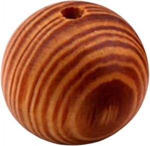 Korale kulki drewniane SOSNA DIY rękodzieło Makrama Aniołki 14mm 50szt
