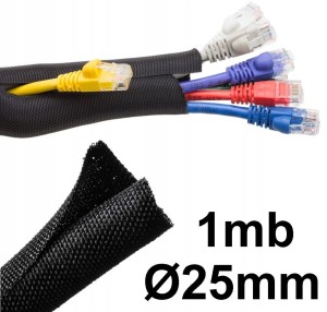 Oplot do Kabli Cienkościenny Osłona Samozamykająca Maskownica Organizer Ø25mm 1mb
