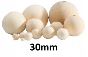 Korale kulki drewniane DIY rękodzieło 30mm 10szt