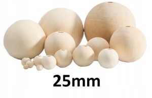Korale kulki drewniane DIY rękodzieło 25mm 10szt